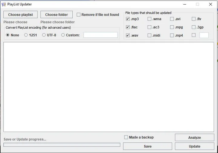 Playlist updater screenshot 1