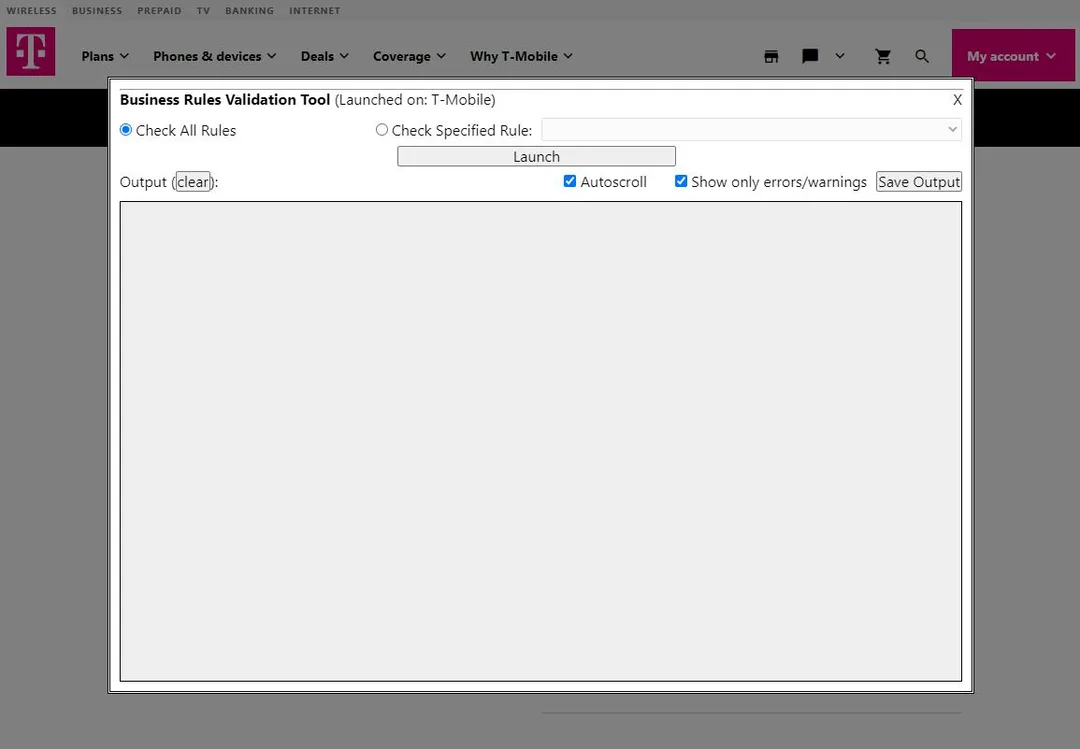 Business Rules Validation Tool screenshot 1